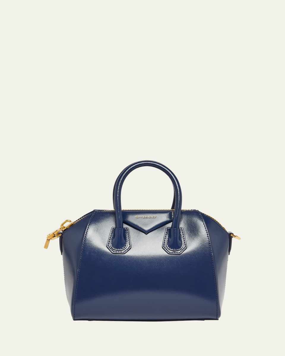 Antigona Mini Top Handle Bag in Box Leather